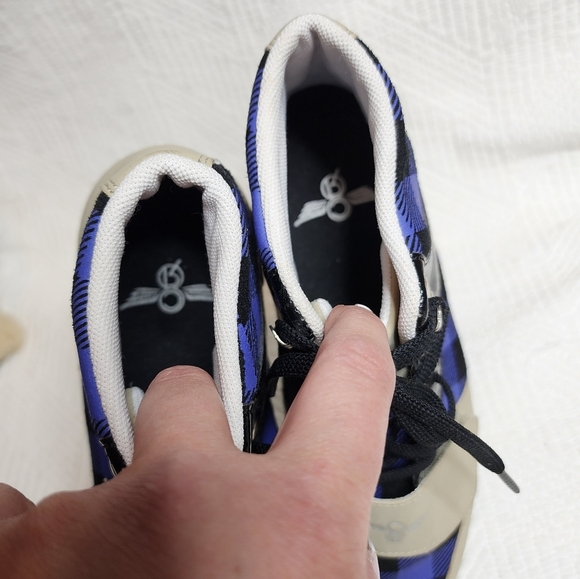 Creative Recreation Cesario Sneaker Tan Purple Black Plaid Size 8 EU 39 - Picture 11 of 16